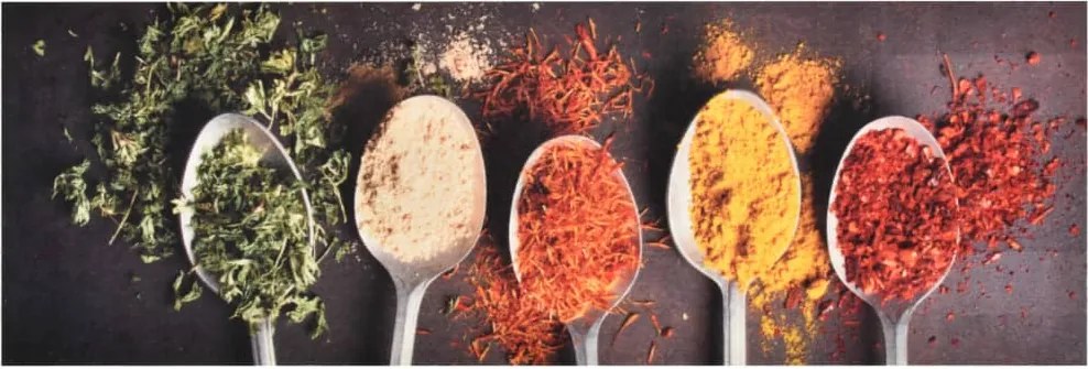 vidaXL Covoraș de bucătărie, lavabil, 60 x 180 cm, model linguri