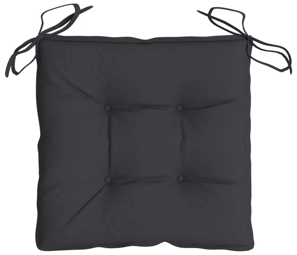 Perne de scaun, 6 buc, negru, 50 x 50 x 7 cm, textil 6, Negru, 50 x 50 x 7 cm