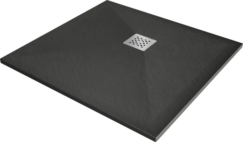 Mexen Stone+ cabina de duș compozită pătrată 100 x 100 cm, antracit - 44711010