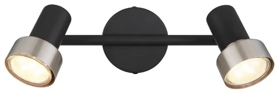 Spot Globo 57917-2N MASON 2xGU10/25W/230V negru/auriu