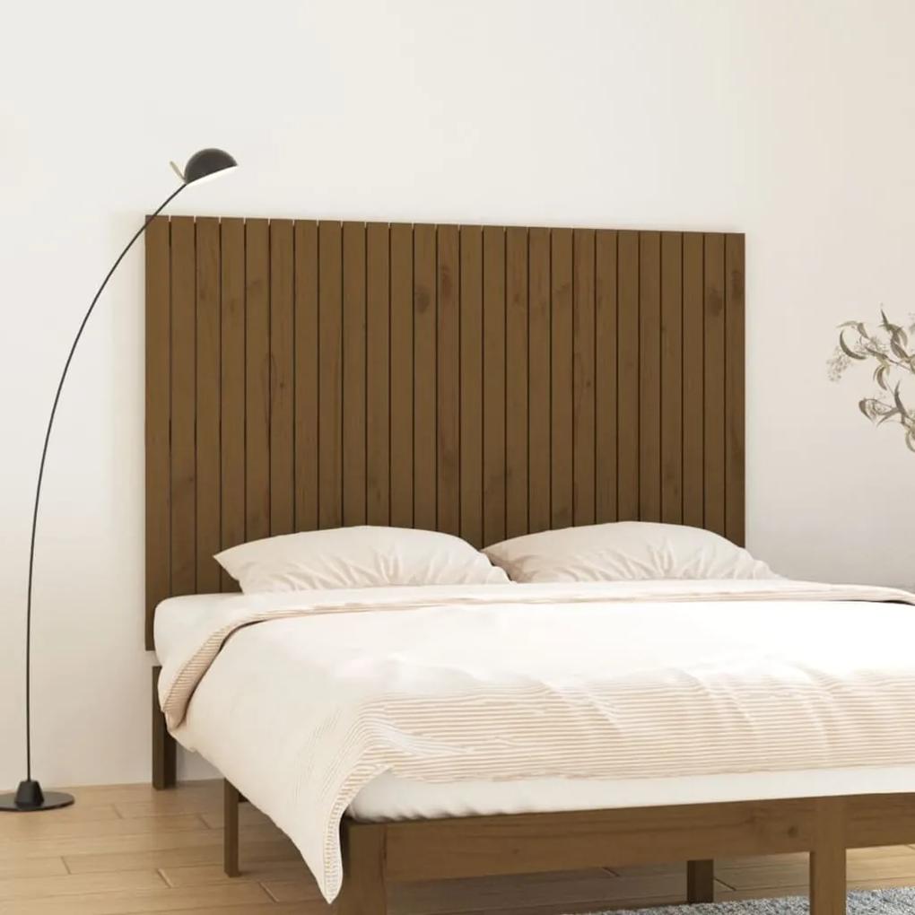 824961 vidaXL Tăblie de pat pentru perete, maro miere, 166x3x110 cm, lemn pin