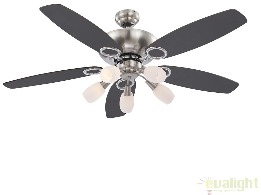 Lustra Ventilator cu palete ventilatie in doua culori JERRY 0337 GL