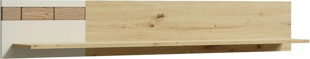 Polita KEKS K6A, stejar/casmir, PAL laminat, 160x20x26 cm