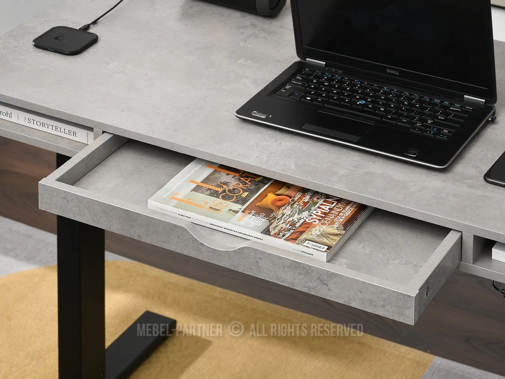 Masă PC Osto 120 (beton + negru). 1109821