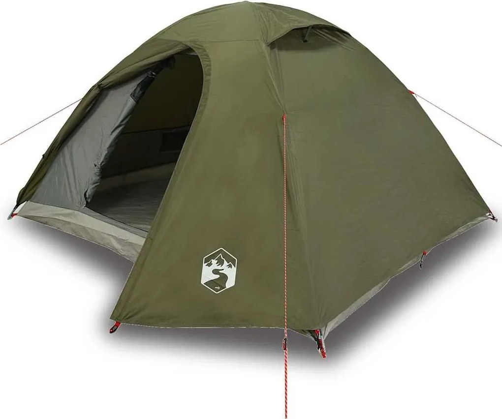 vidaXL Cort camping cupolă 4 persoane verde măsliniu impermeabil