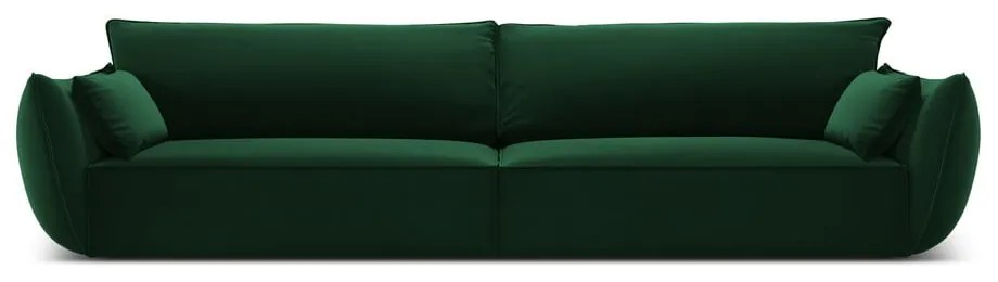 Canapea verde-închis cu tapițerie din catifea 248 cm Vanda – Mazzini Sofas