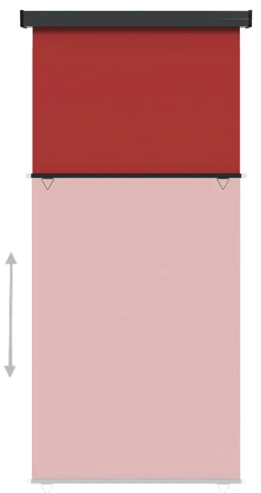Copertina laterala de balcon, rosu, 117x250 cm Rosu, 117 x 250 cm
