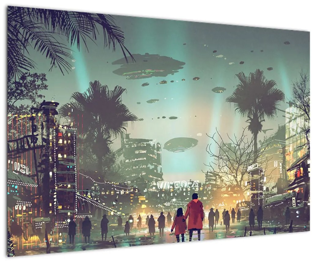 Tablou - Oraș în viitor (90x60 cm)