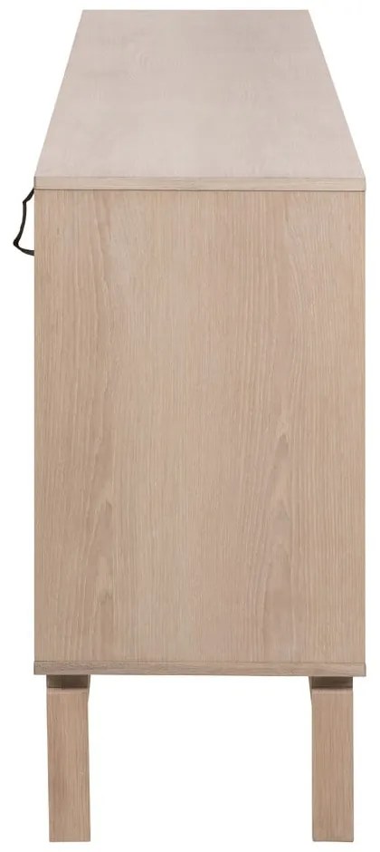 Comodă în culoare naturală joasă cu aspect de lemn de stejar 180x80 cm Linley – Actona