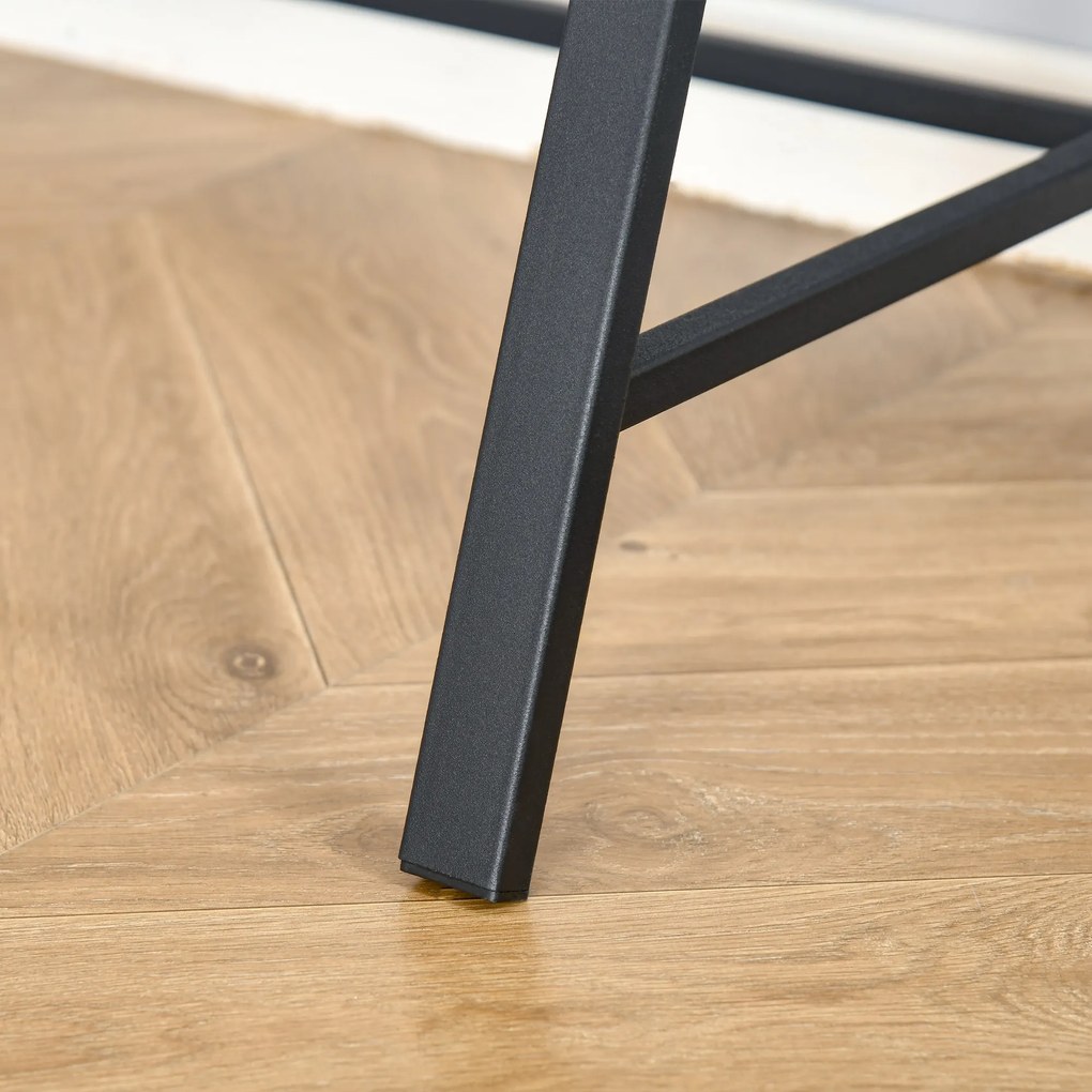 HOMCOM Birou modern cu Rafturi in Lemn Castaniu 84x45x85cm