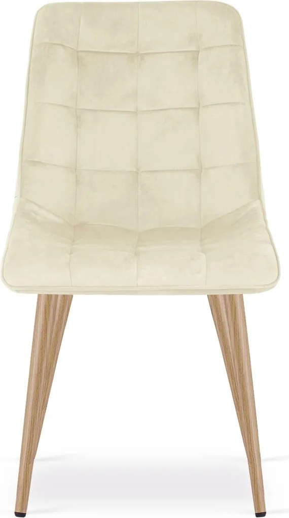 Scaun de masa SPLIT VELVET, bej deschis