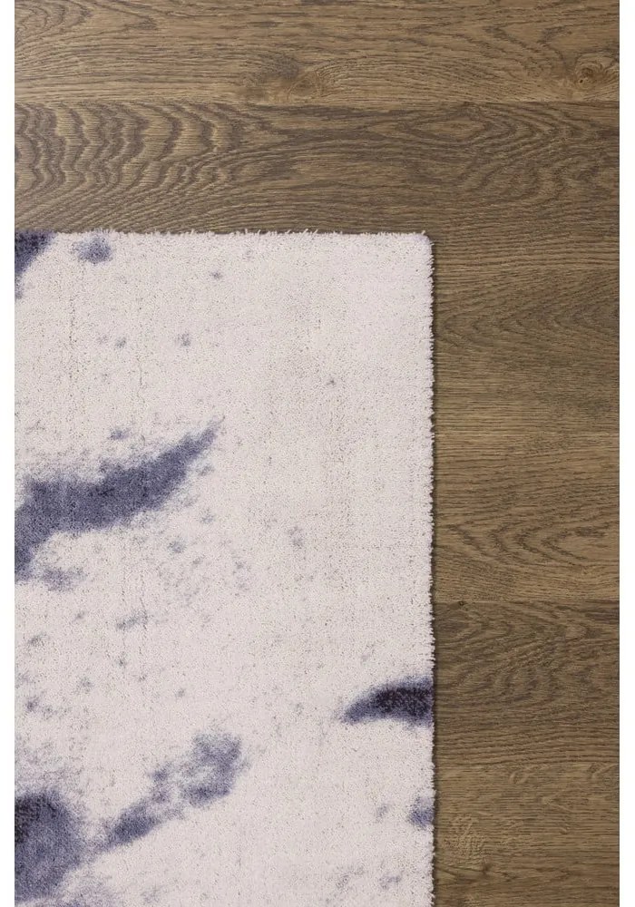 Covor albastru din lână 133x180 cm Albo – Agnella