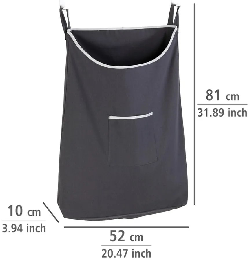 Coș de rufe suspendat Wenko Door Laundry, gri