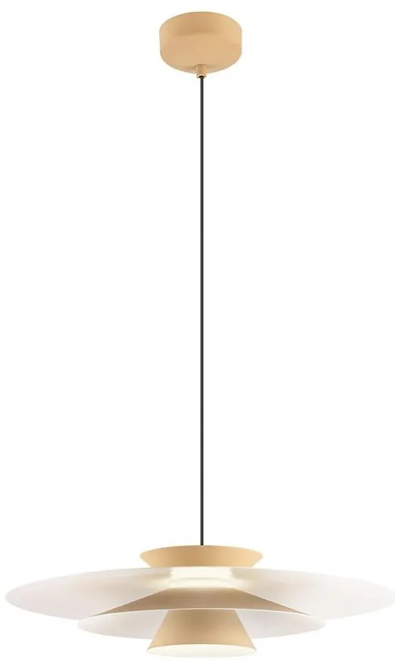 Redo 01-3003 - lustră LED FARGO suspendată pe cablu, 16,5 W, 230 V, diam. 50 cm, bej/alb