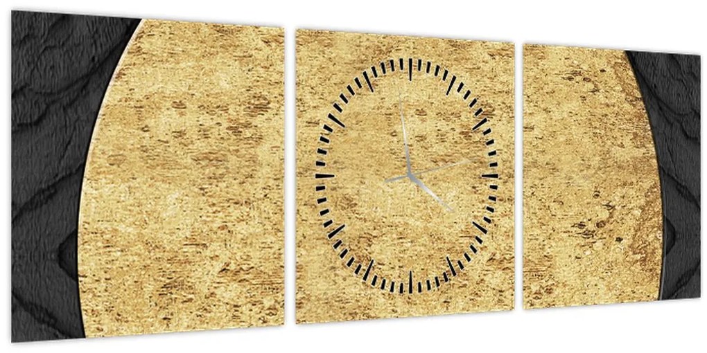 Tablou - Structura de aur N⁰2 (cu ceas) (90x30 cm)