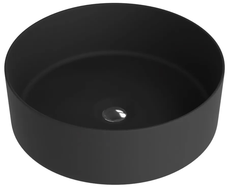 Lavoar pe blat Rune Thora rotund 37 cm negru mat