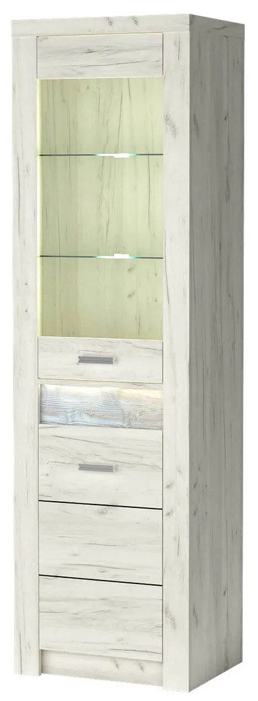 Vitrină Indie 04 (cu iluminat LED) (craft alb). 1057762