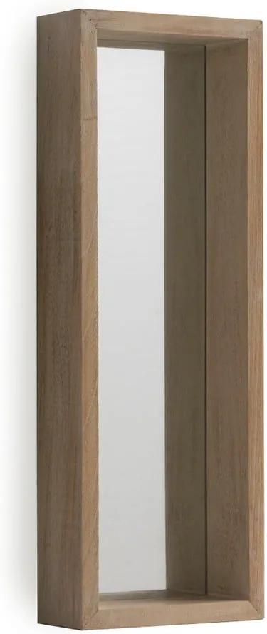 Oglindă cu ramă de perete din lemn paulownia Geese Pure, 62 x 22 cm