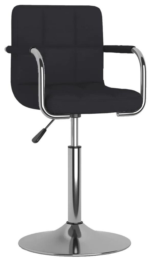 vidaXL Scaun de bucătărie, negru, material textil