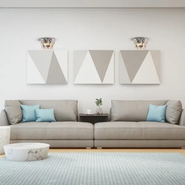 Aplică de cristal CHELSEA 2xE14/40W/230V crom