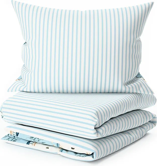 Lenjerie de pat din bumbac LIGHTHOUSE POLY albastru Dimensiune lenjerie de pat: 2 buc 70 x 90 cm | 200 x 220 cm