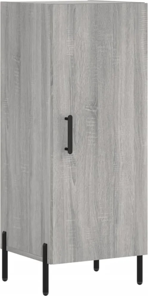vidaXL Servantă, gri sonoma, 34,5x34x90 cm, lemn compozit