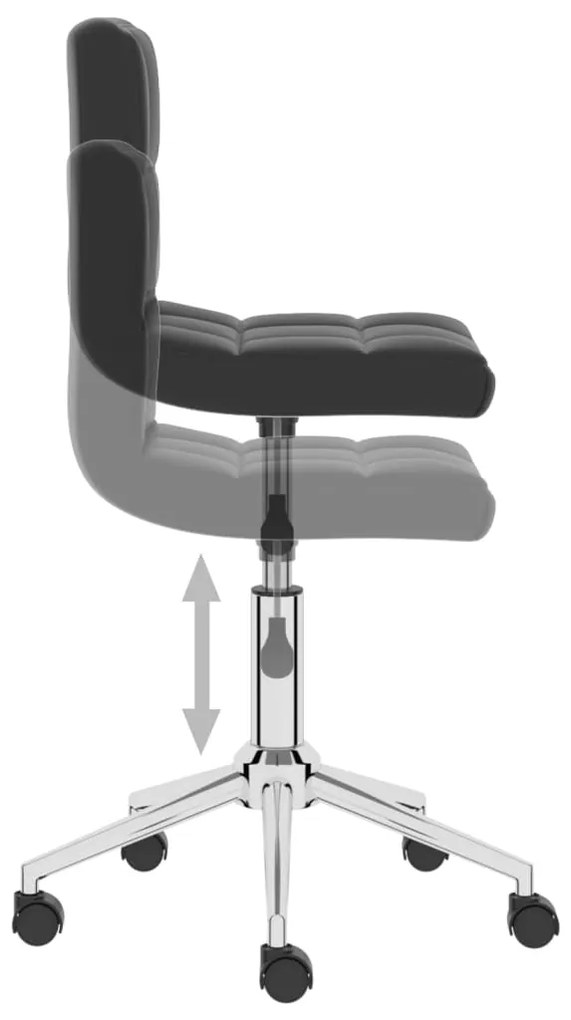 Scaune de masa pivotante, 4 buc., negru, piele ecologica 4, Negru