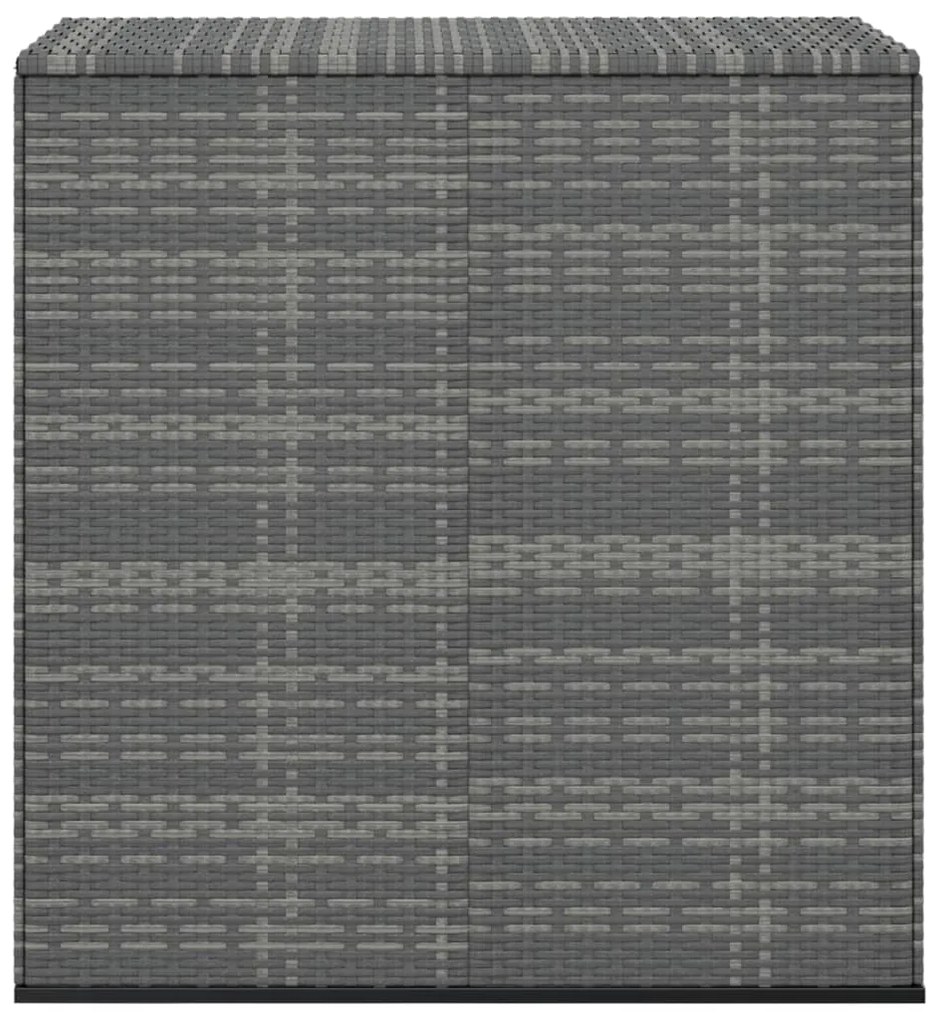 317225 vidaXL Ladă grădină pentru perne, gri, 100x49x103,5 cm, ratan PE