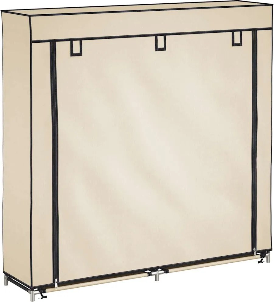 vidaXL Pantofar cu husă, crem, 115x28x110 cm, material textil