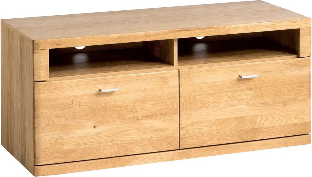 Comodă TV lemn masiv Teramo Stejar, 120.8 × 48 × 52.8 cm