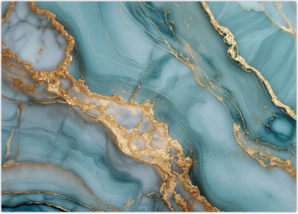 Tablou - Marmură turcoaz (70x50 cm)