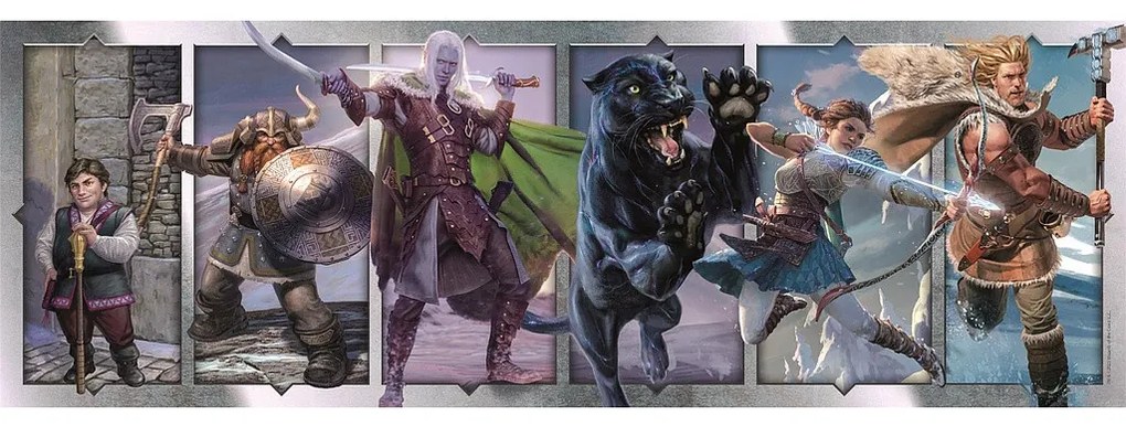 Dungeons &amp; Dragons Puzzle panoramic Compact de 1000 de piese Clementoni