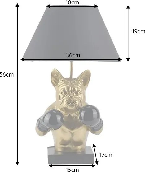 Lampa de masa BULLDOG 55cm