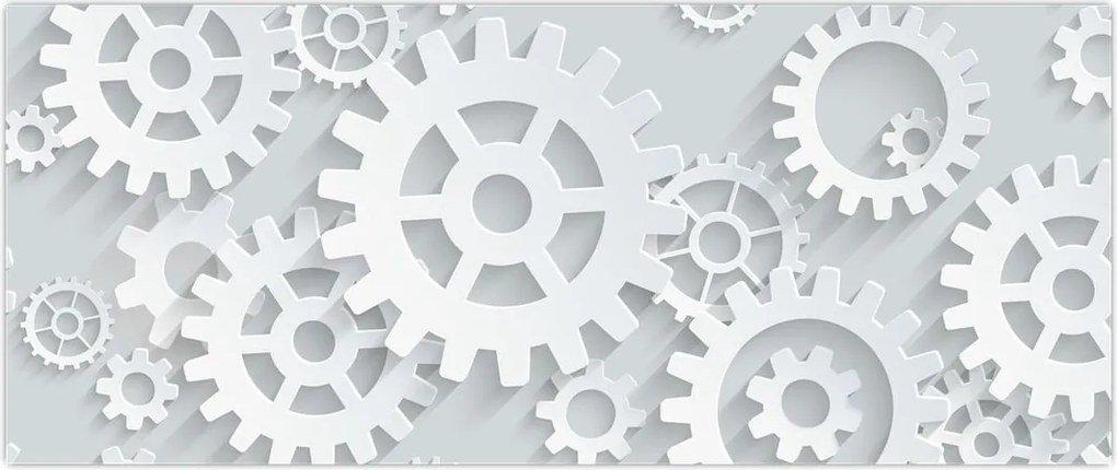 Tablou - Roți dințate (120x50 cm)