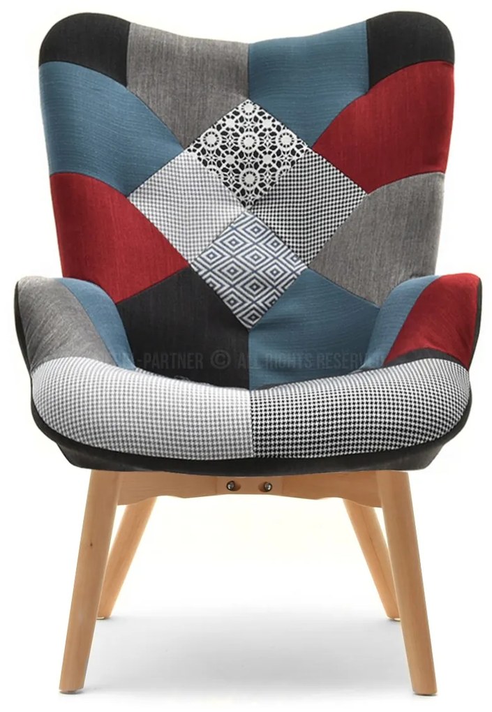 Fotoliu Nutri (patchwork + negru). 1110344