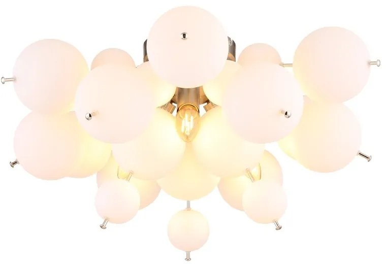 Lustra aplicata design modern UDO 3L nickel/alb