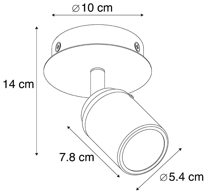 Spotlight modern pentru baie din oțel IP44 - Ducha