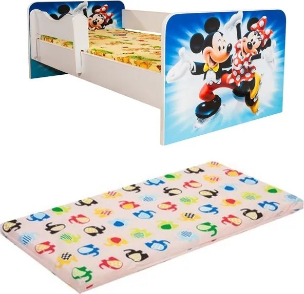 Pat  junior Minnie&amp;Mickey cu saltea