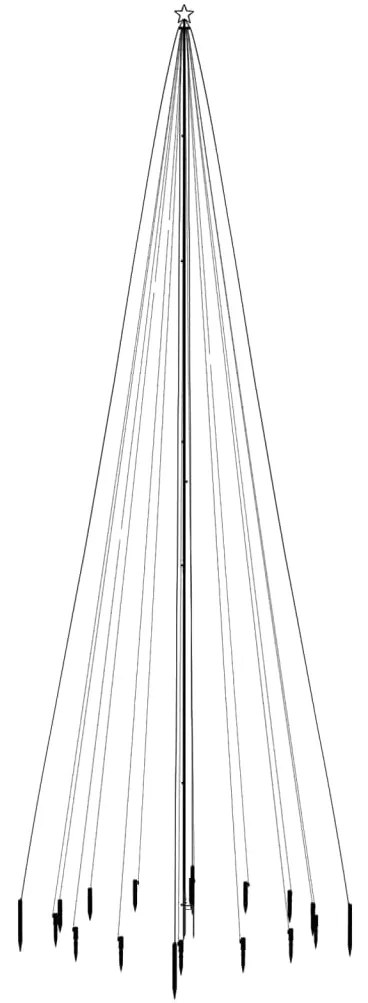 Brad de Craciun, 1134 LED-uri, alb cald, 800 cm, cu tarus 1, Alb cald, 800 x 230 cm