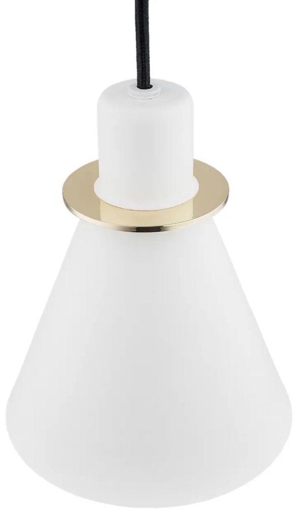 Pendul modern design retro Beverly alb/auriu