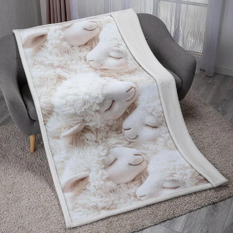 decoDoma Pătură cu blăniţă 3D VISURI DE MIEL 140 x 200 cm