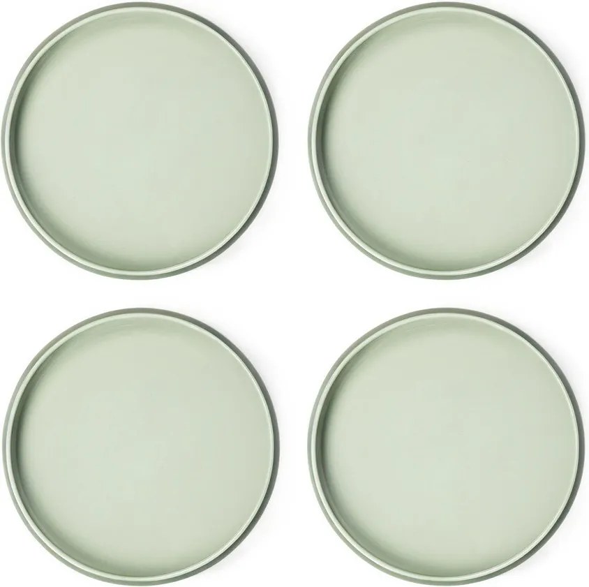 Farfurii verzi 4 buc. din gresie ø 22 cm Aura Rondo – Bonami Selection