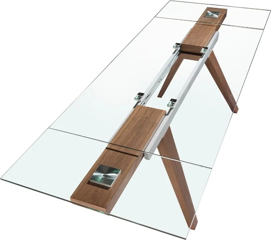 Masa extensibila deosebita design LUX Glass 180-270cm