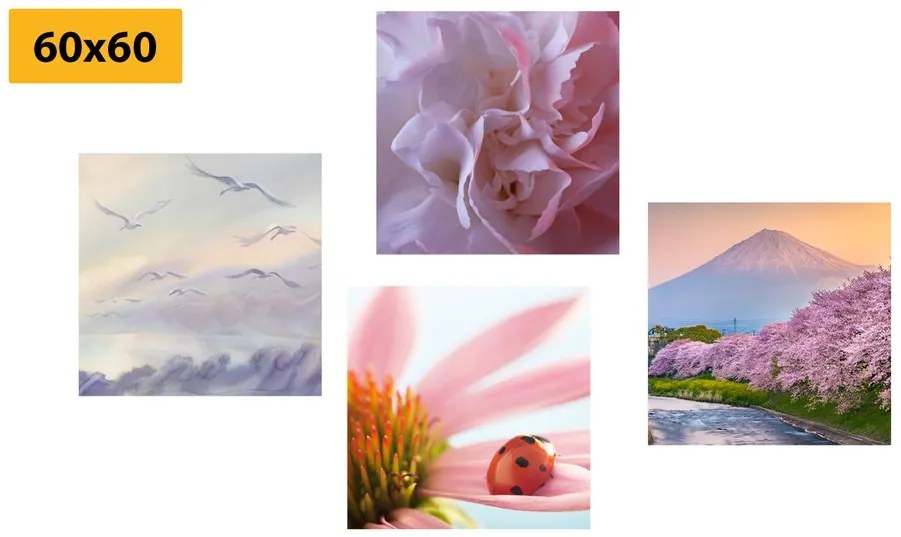Set tablouri natura încântătoare delicată