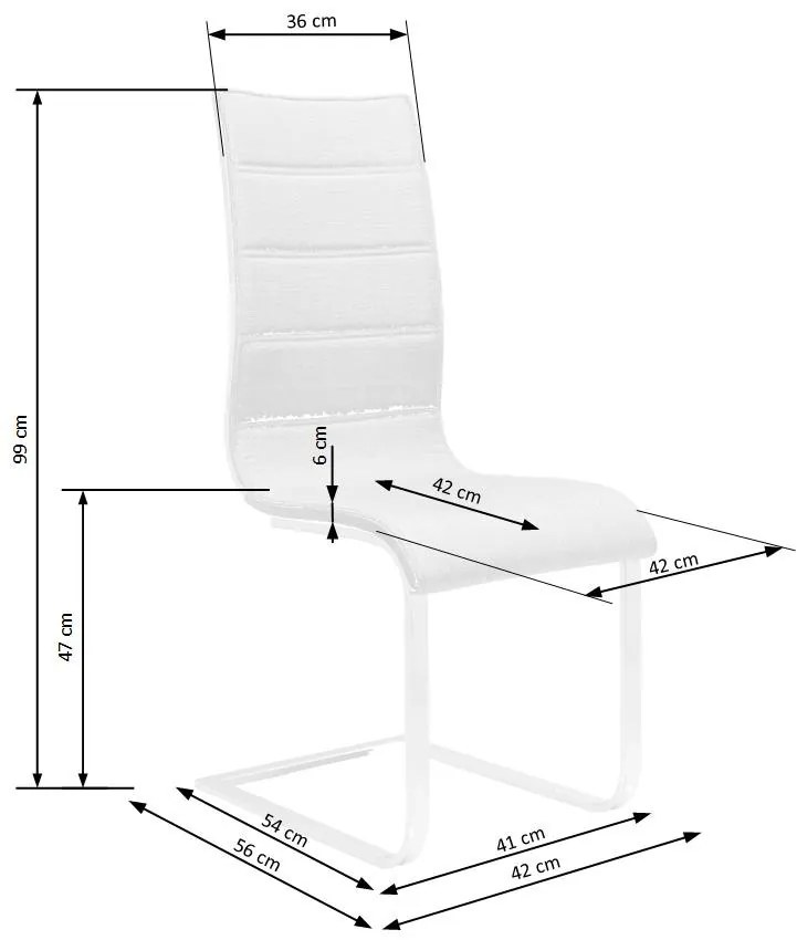 Scaun K104 piele ecologica negru