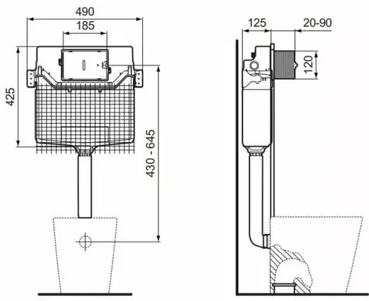 Rezervor wc incastrat Ideal Standard ProSys SmartValve R015667