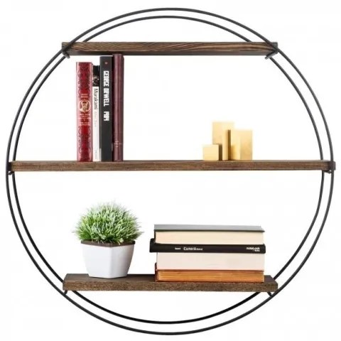 Etajeră de perete TULIPA 60x15 cm molid/negru