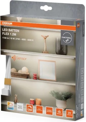 Osram - LED dimabil, corp de iluminat liniar cu senzor BATTEN LED/16W/230V 2700/4000/6500K 119,1 cm