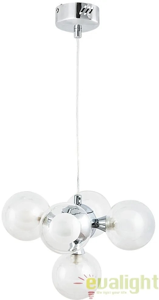 Lustra, Pendul design modern, finisaj crom, diametru 31,5cm, Briella 2623 RX