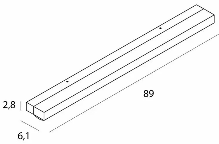 Aplica liniara LED, Protectie IP44 Trio 10W crom, 3000K
